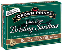 sardinas brisling una capa en aceite de soya