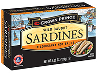 sardines in Louisiana hot sauce