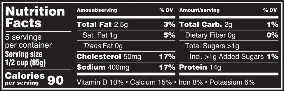 Sardines in Tomato Sauce Nutrition Facts