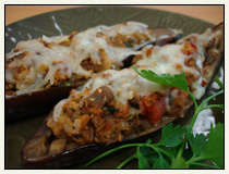 Baked Eggplant with Sardines