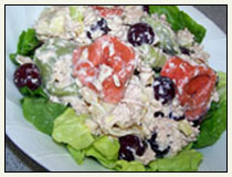 Grape Walnut and Tuna Tortellini Salad
