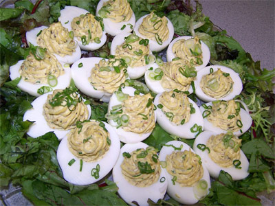 Smoked Oyster Stuffed Eggs