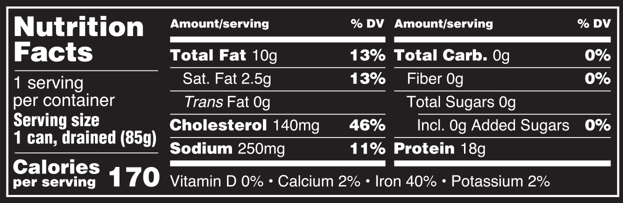 Smoked Oysters in Cottonseed Oil Nutrition Facts