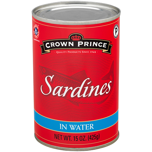 Sardines in Water with 1g Omega-3 | Crown Prince Inc.