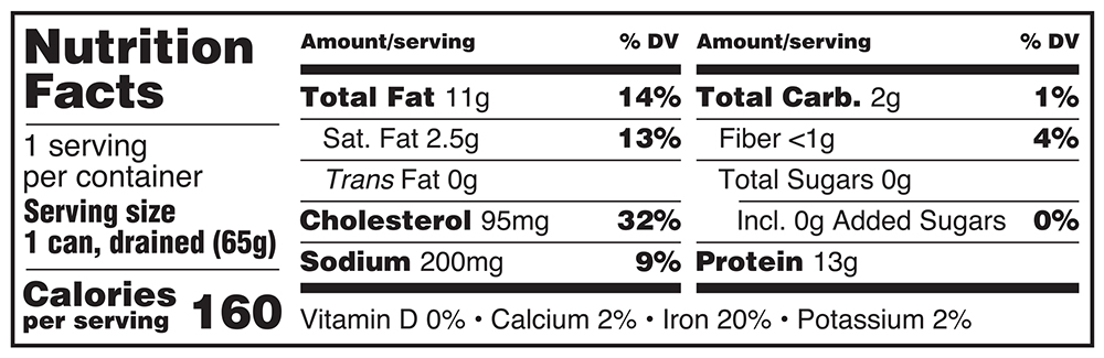 Smoked Oysters with Red Chili Pepper Nutrition Facts