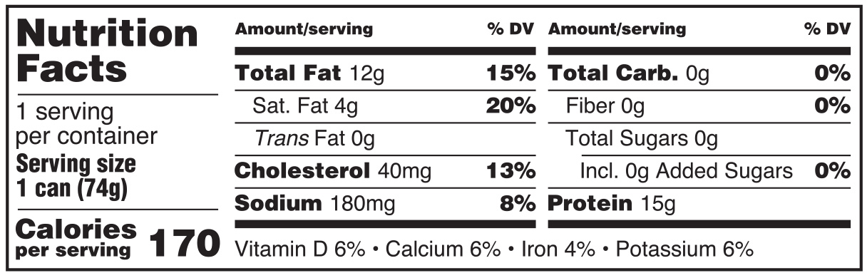 Kipper Snacks Nutrition Facts